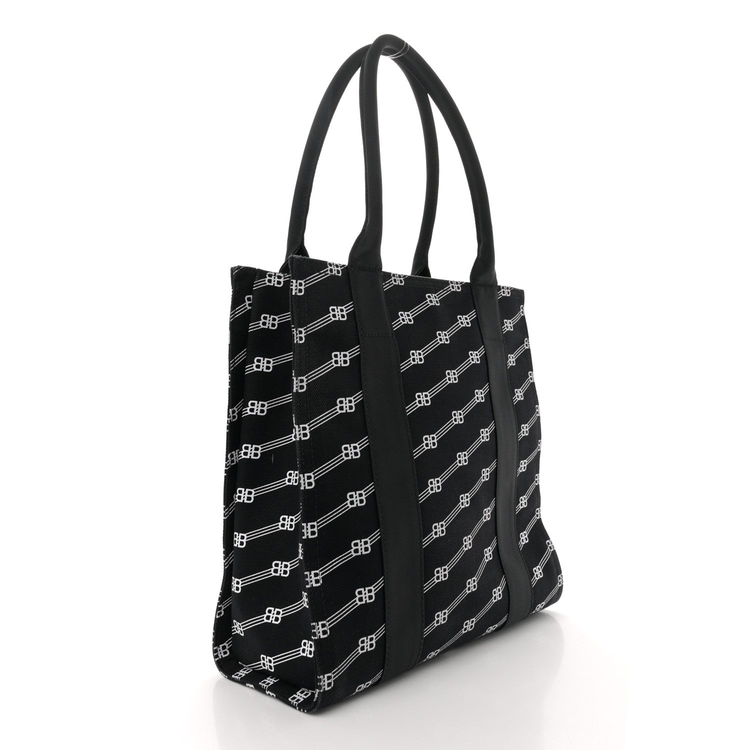 Balenciaga Canvas BB Monogram Sharp Tote Black 3 of 12
