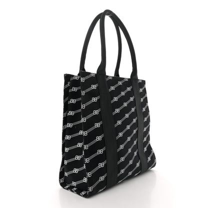 Balenciaga Canvas BB Monogram Sharp Tote Black 3 of 12