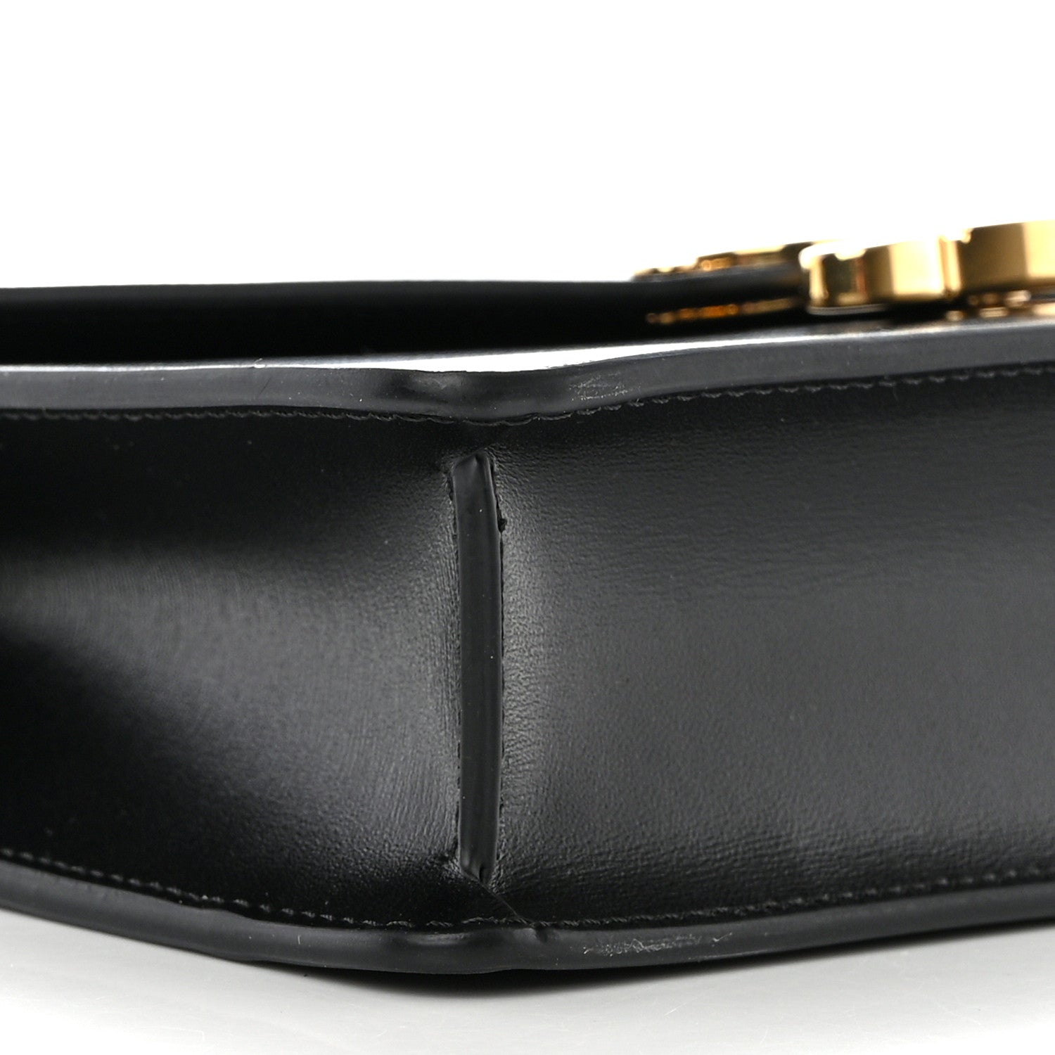 Celine Shiny Calfskin Triomphe Margo Wallet on Chain Black 8 of 10
