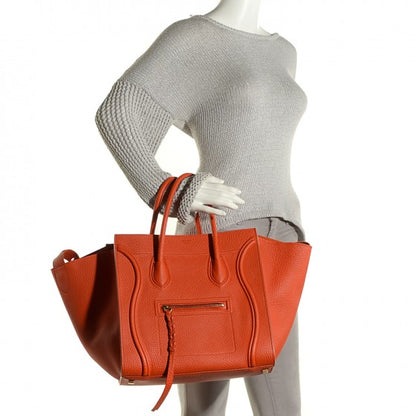 Celine Bullhide Calfskin Medium Phantom Luggage Burnt Orange 2 of 16