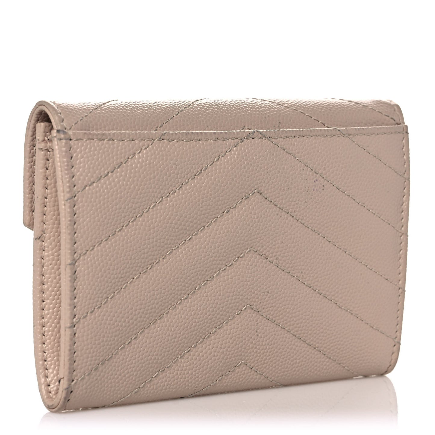 Grain De Poudre Matelasse Chevron Small Monogram Envelope Wallet Blush