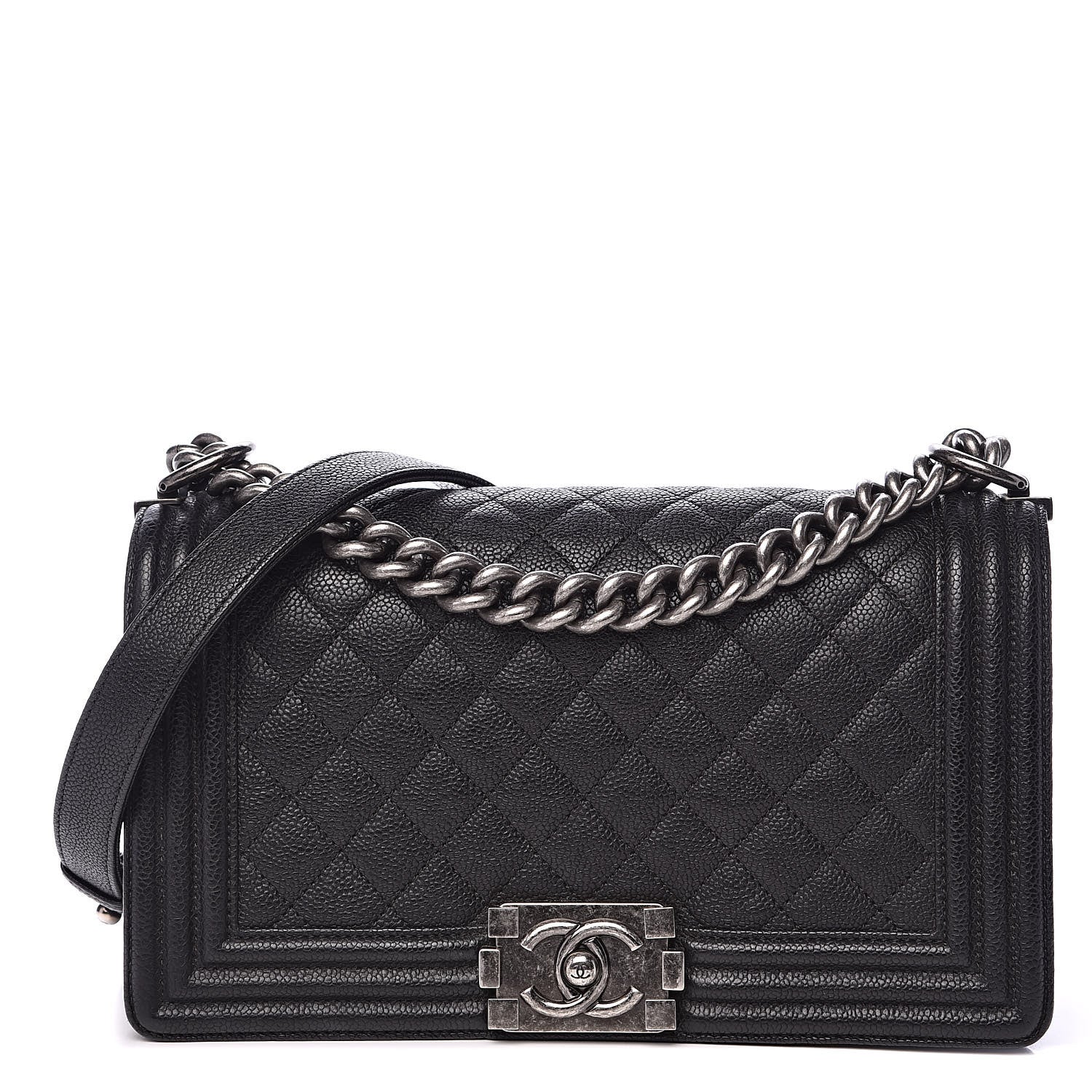 Chanel Caviar Quilted Medium Boy Flap Black 1 of 12