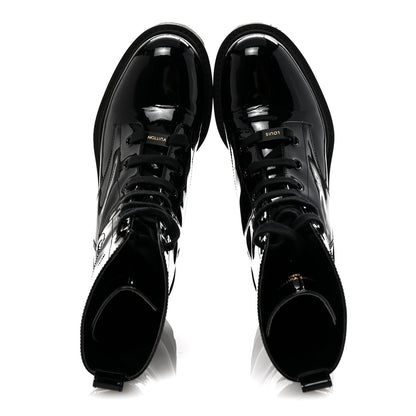 Louis Vuitton Patent Territory Ranger Boots 38 Black 2 of 10
