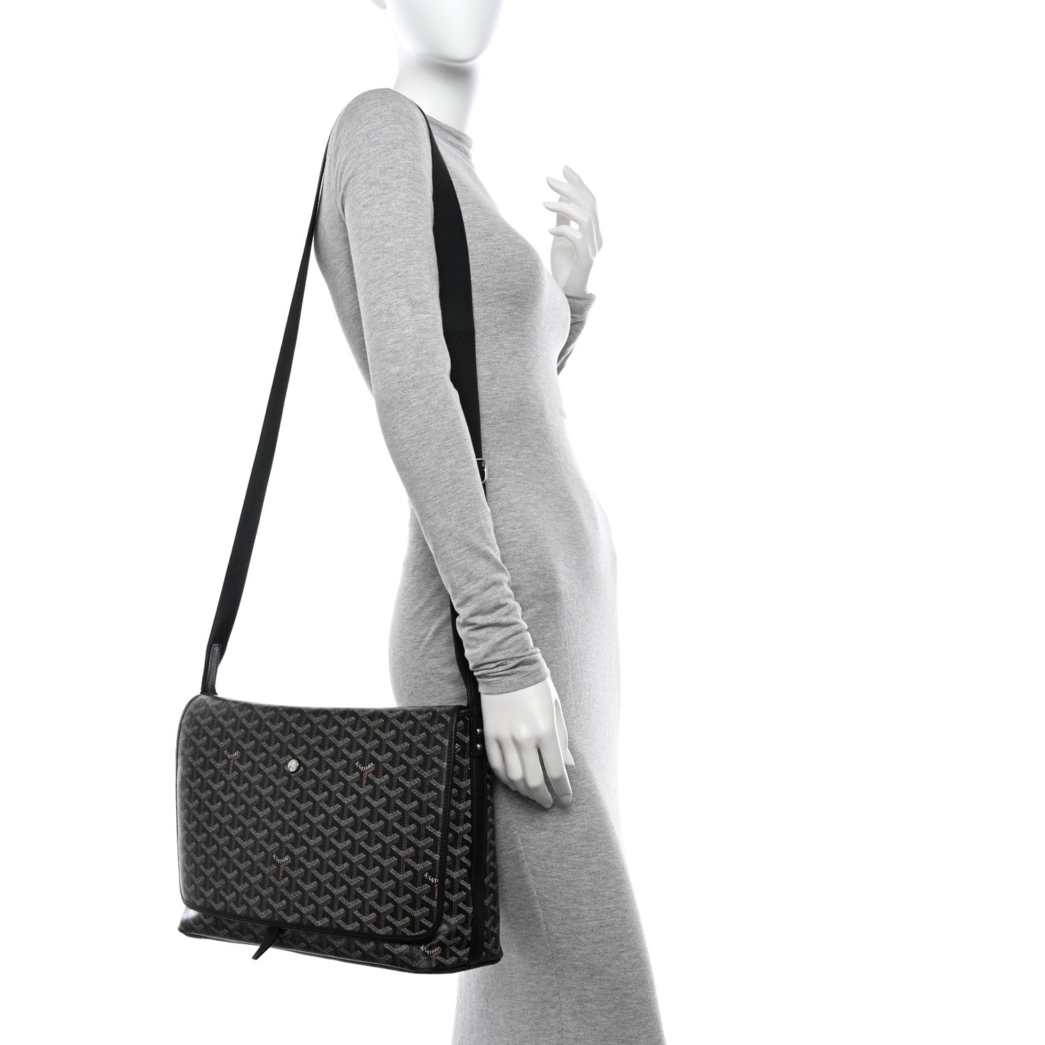 Goyard Goyardine Capetien Messenger Bag Black 2 of 10