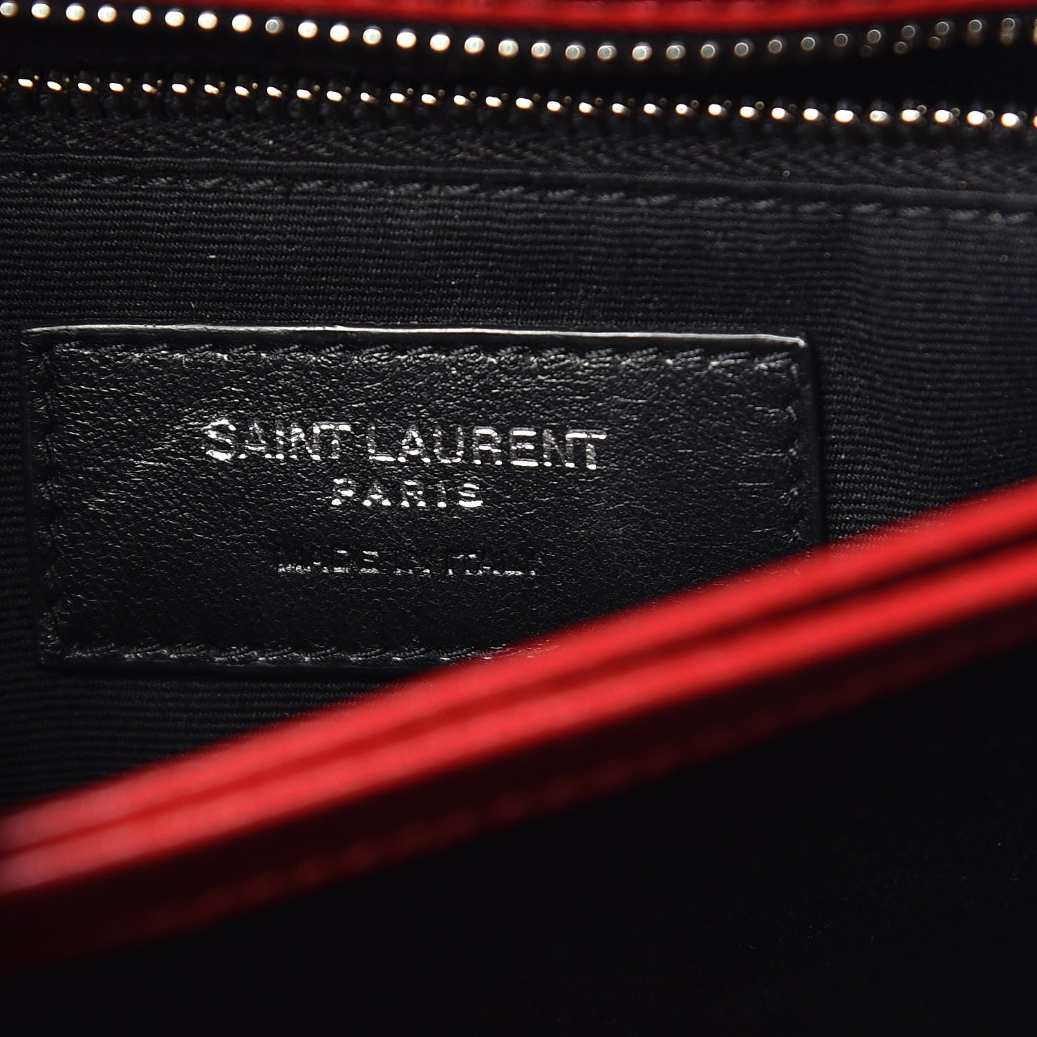Saint Laurent Calfskin Y Quilted Monogram Toy Loulou Crossbody Bag Red 6 of 9