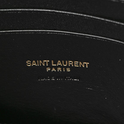 Saint Laurent Grain De Poudre Matelasse Monogram Mini Lou Camera Bag Black 6 of 6