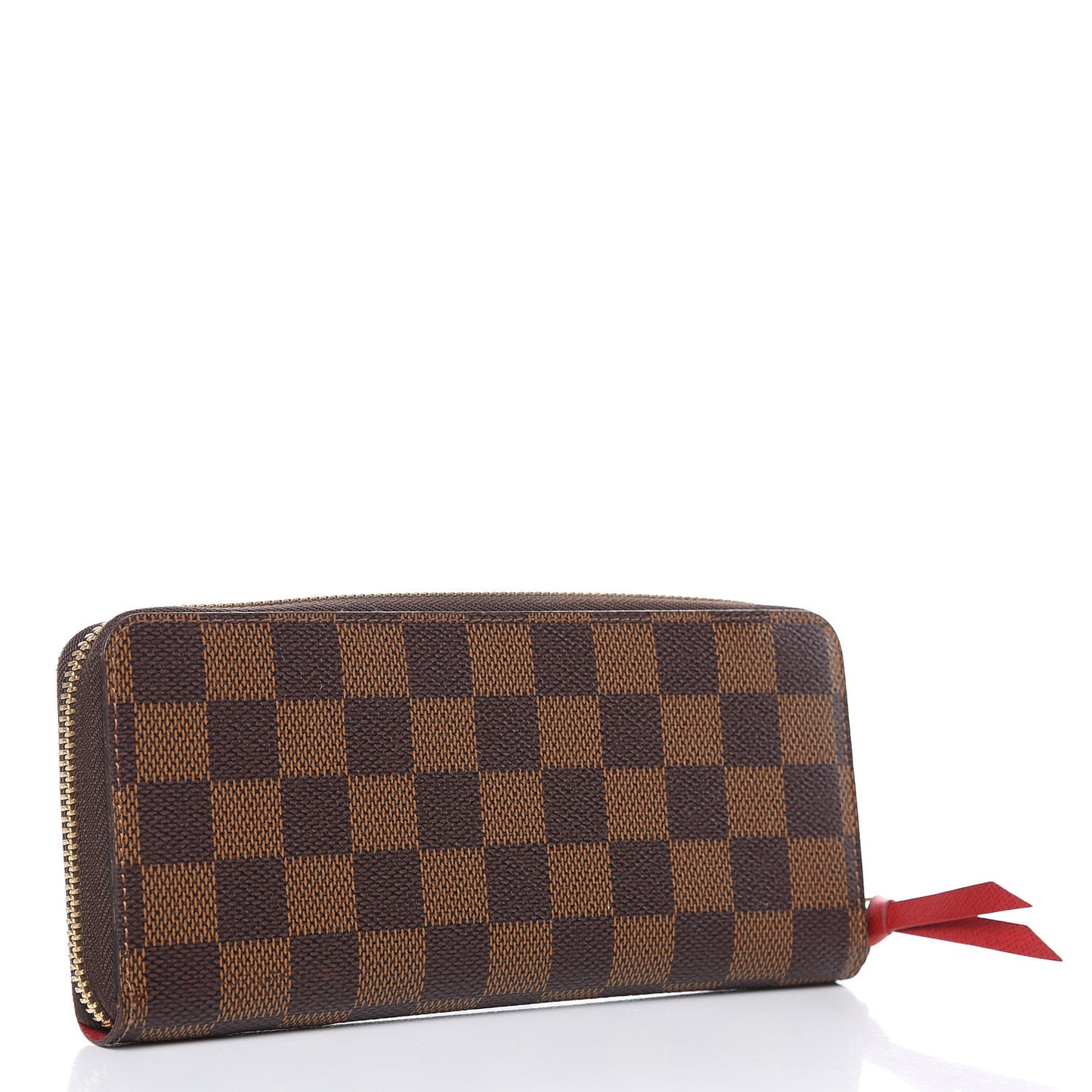 Damier Ebene Clemence Wallet Cherry