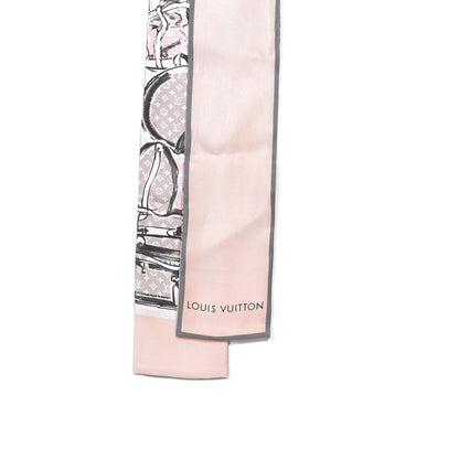 Louis Vuitton Silk Monogram Trunks Bandeau Rose Poudre 2 of 3