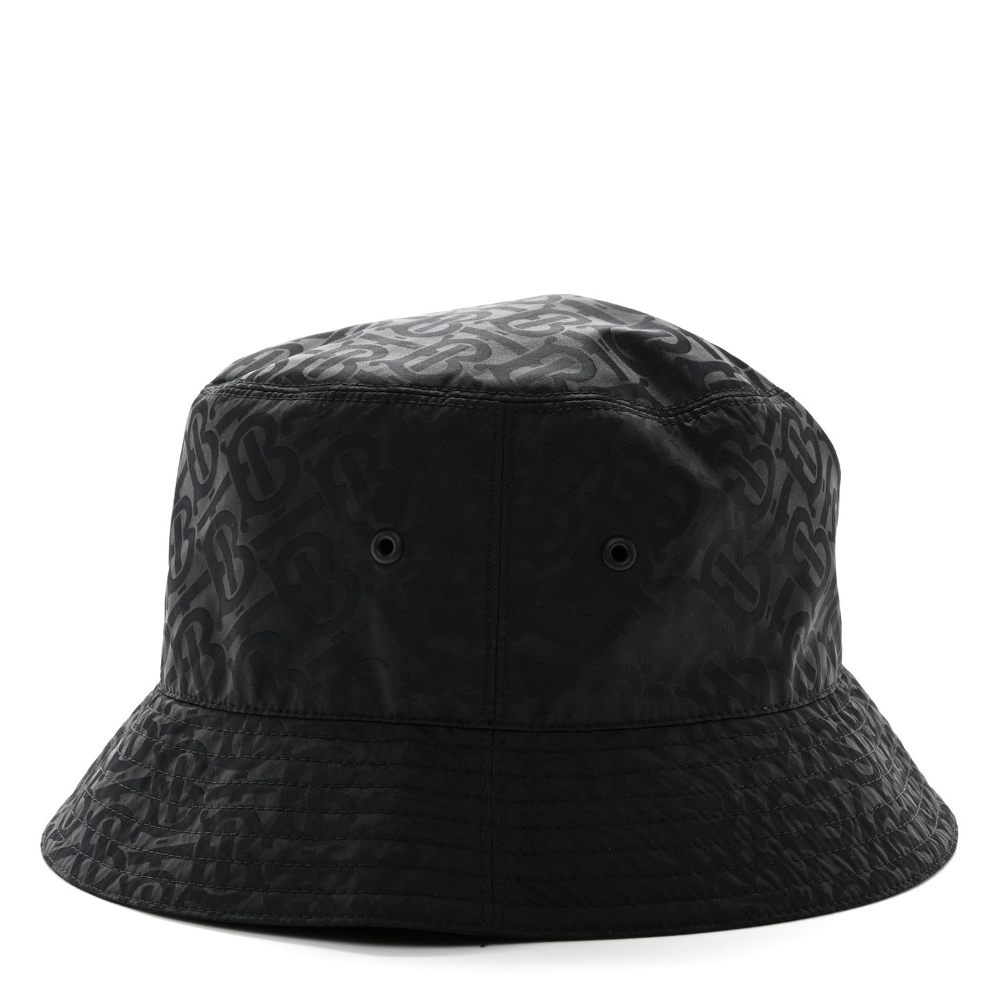 Nylon Jacquard TB Monogram Bucket Hat XL Black