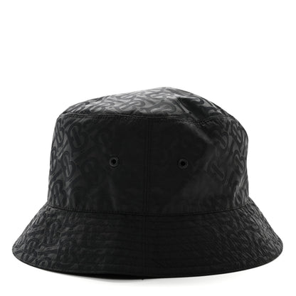 Burberry Nylon Jacquard TB Monogram Bucket Hat XL Black 3 of 7