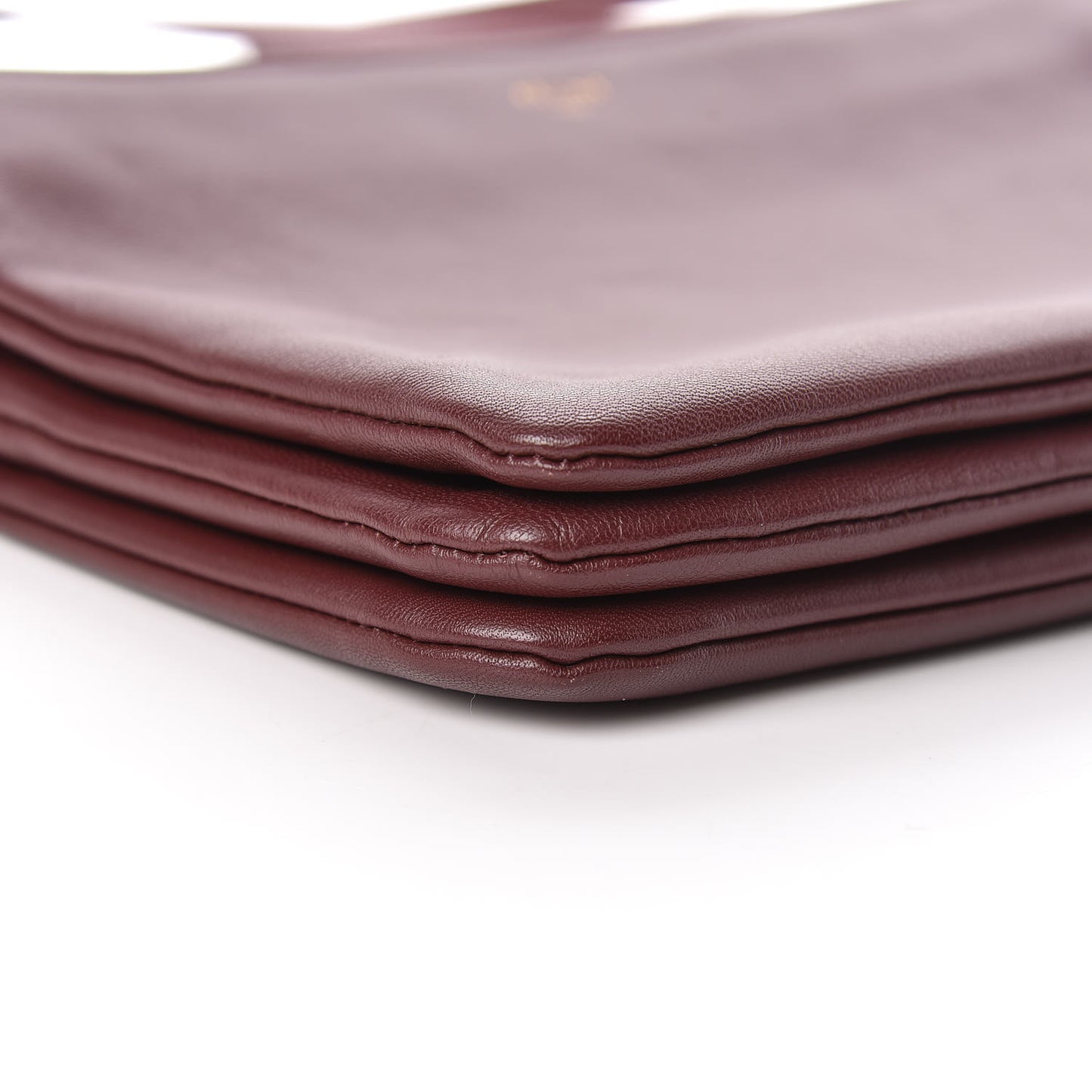 Lambskin Small Trio Crossbody Bag Burgundy