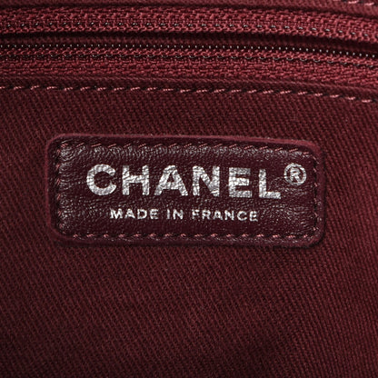 Chanel Crumpled Lambskin Quilted Large Tote Burgundy 6 of 7