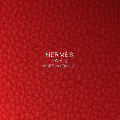 Hermes Taurillon Clemence Picotin Lock 22 MM Rouge Casaque 7 of 10