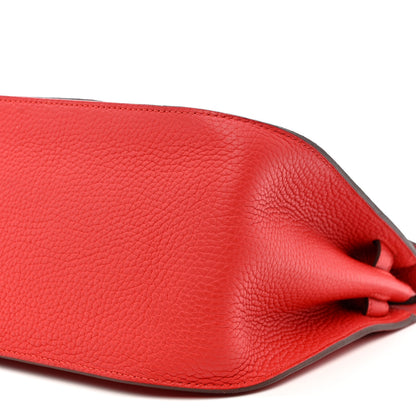 Hermes Taurillon Clemence Jypsiere 28 Rouge Tomate 10 of 12