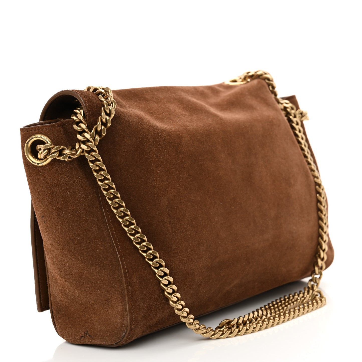 Calfskin Monogram Large Kate Satchel Brown