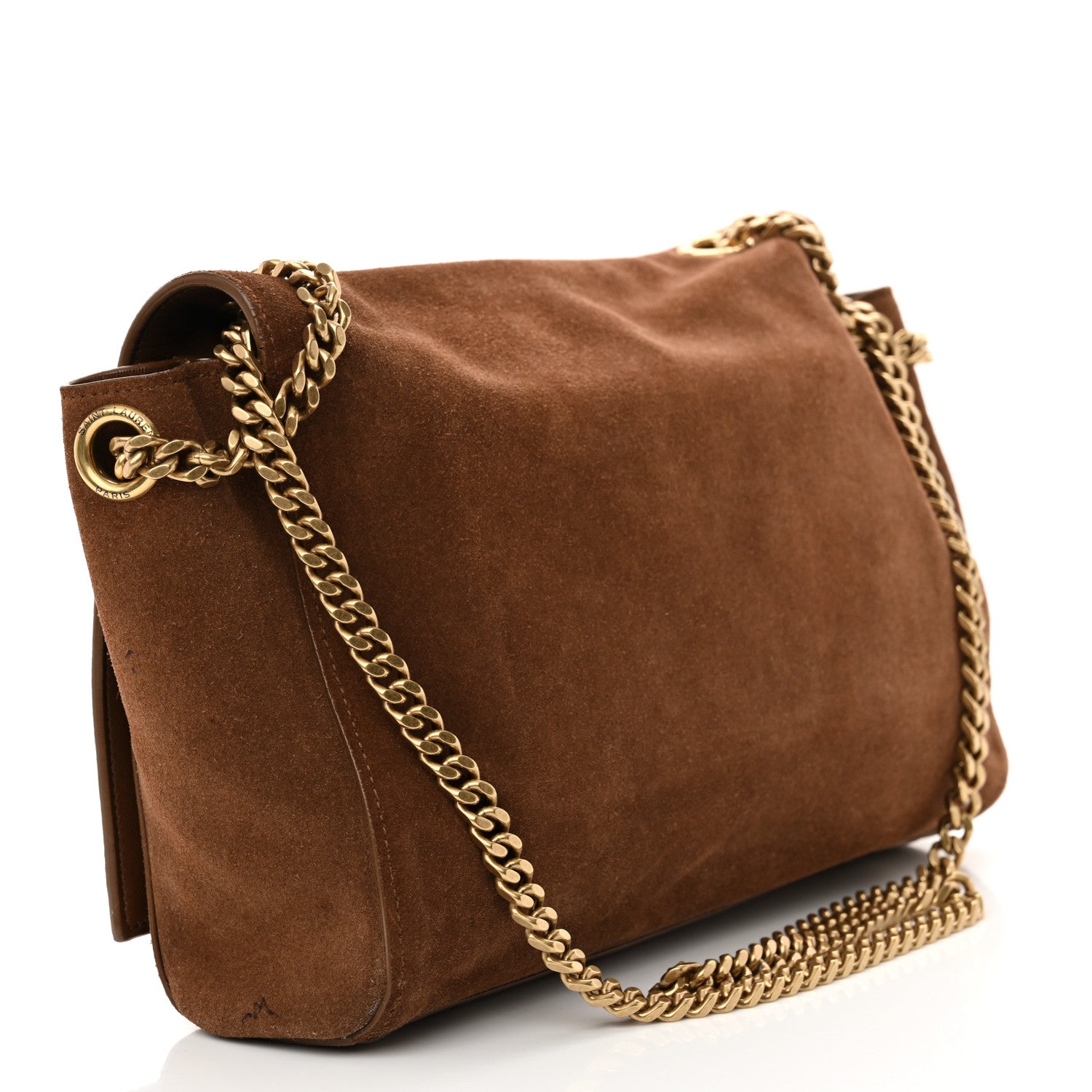 Saint Laurent Calfskin Monogram Large Kate Satchel Brown 3 of 16
