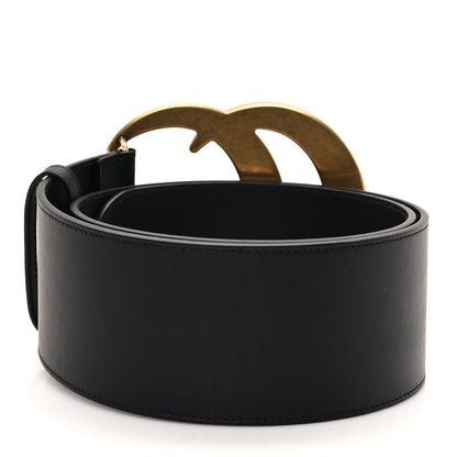 Gucci Calfskin Double G Wide Belt 85 34 Black 2 of 4