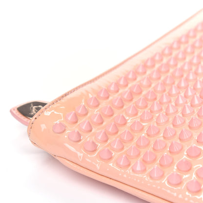 Christian Louboutin Patent Calfskin Studded Loubiposh Chain Clutch Light Pink 5 of 6