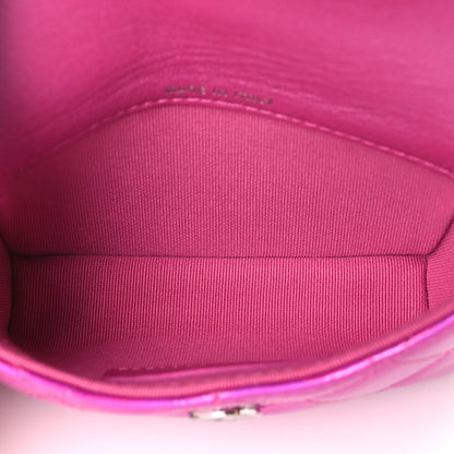 Chanel Patent Lambskin Quilted CC Hook Card Holder Pink 5 of 11