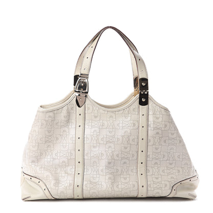 Gucci Calfskin Horsebit Embossed Large Glam Shoulder Bag White 1 of 8