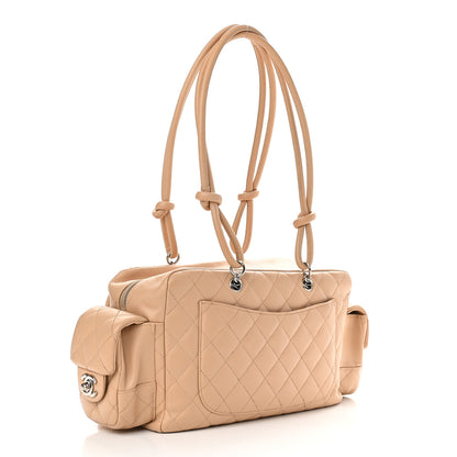 Chanel Calfskin Quilted Small Cambon Multipocket Reporter Beige 3 of 10