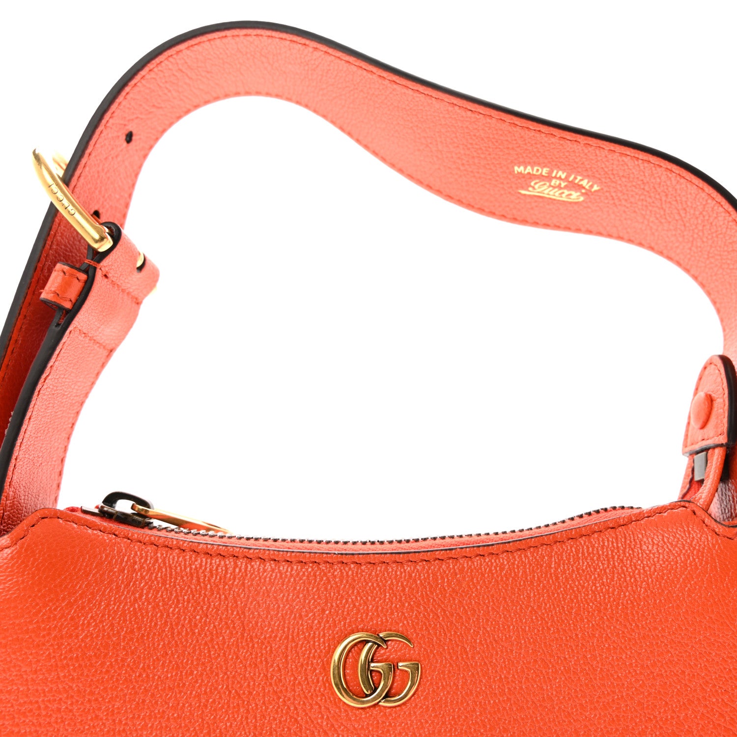 Gucci Goatskin Mini Aphrodite Shoulder Bag Orange 7 of 9