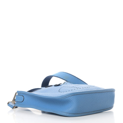 Hermes Taurillon Clemence Amazone Evelyne TPM Bleu Paradis Bleu Saphir 4 of 11