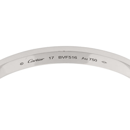 Cartier 18K White Gold LOVE Bracelet 17 6 of 9