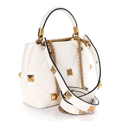 Valentino Garavani Nappa Small Roman Stud The Handle Bag Ivory 2 of 7