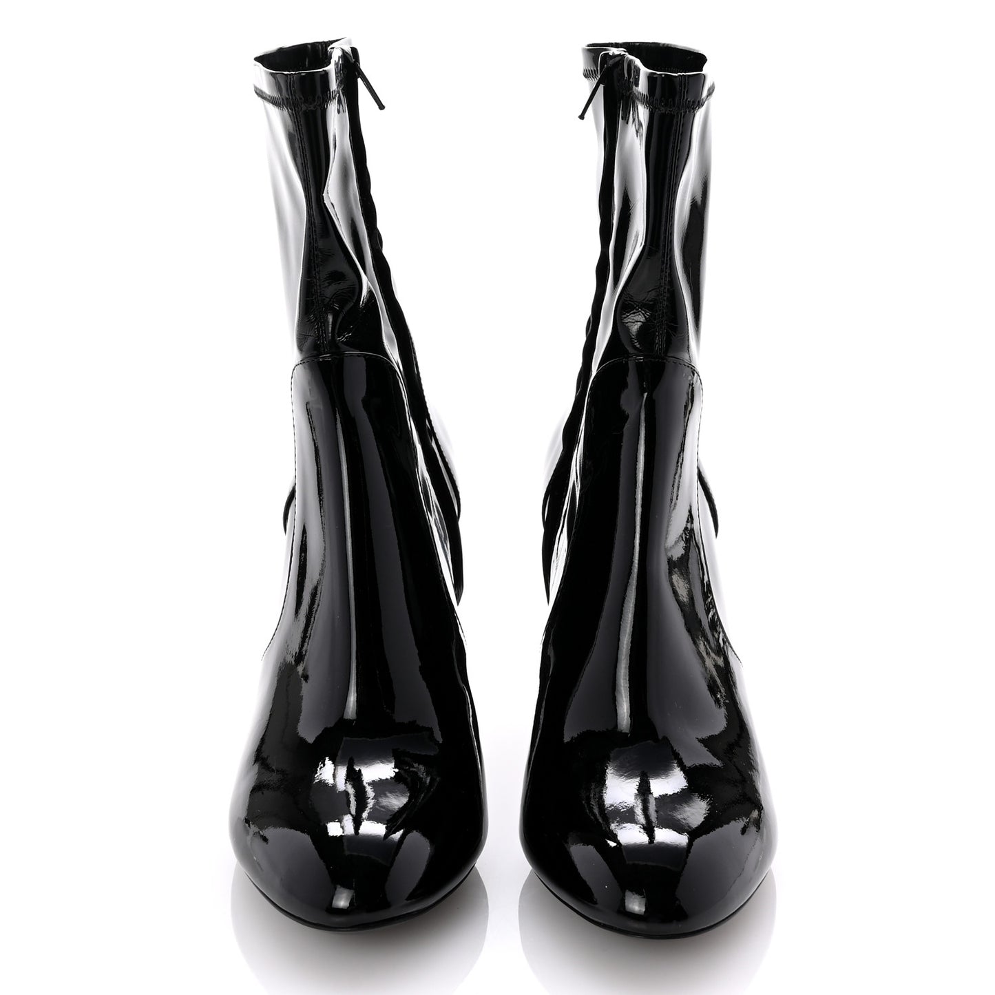 Patent Silhouette Ankle Boots 38.5 Black