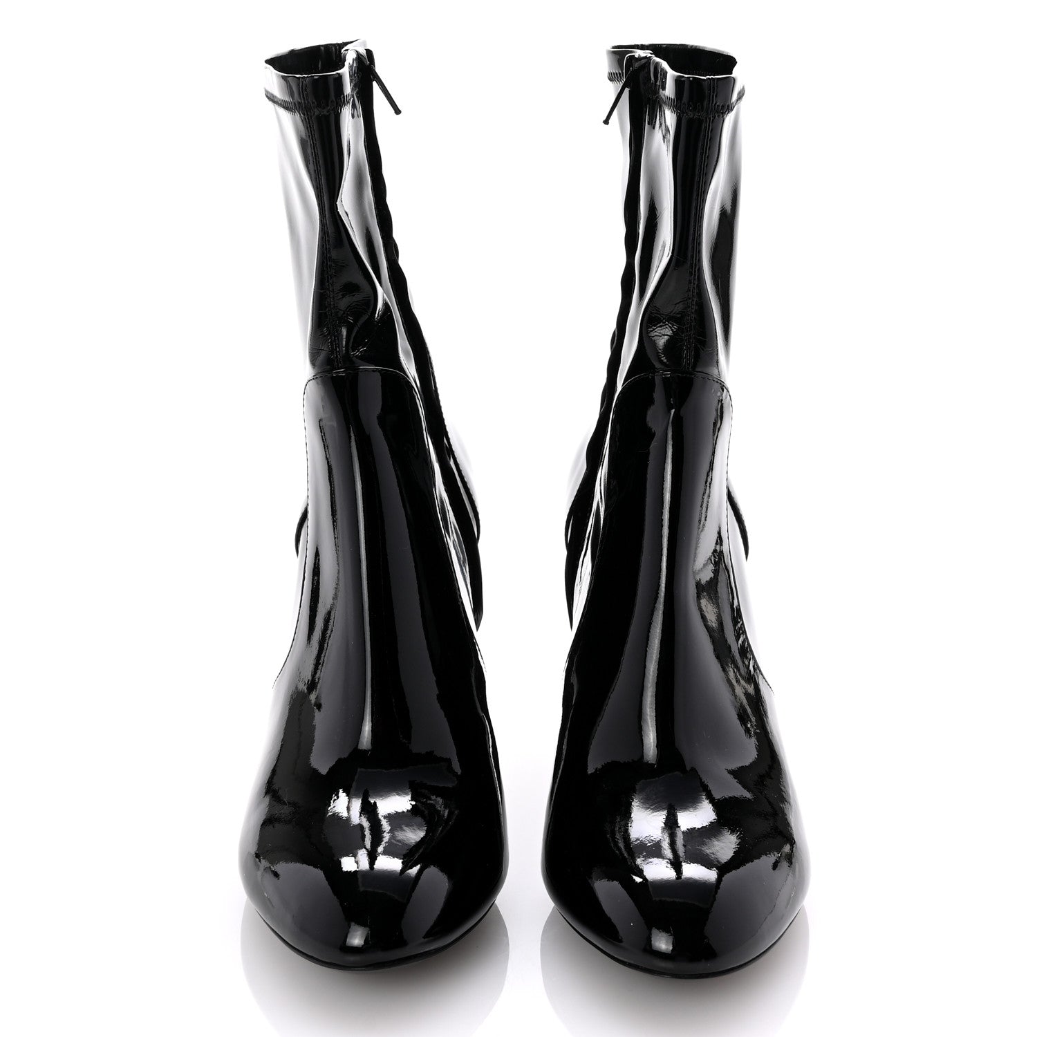 Louis Vuitton Patent Silhouette Ankle Boots 38.5 Black 2 of 7