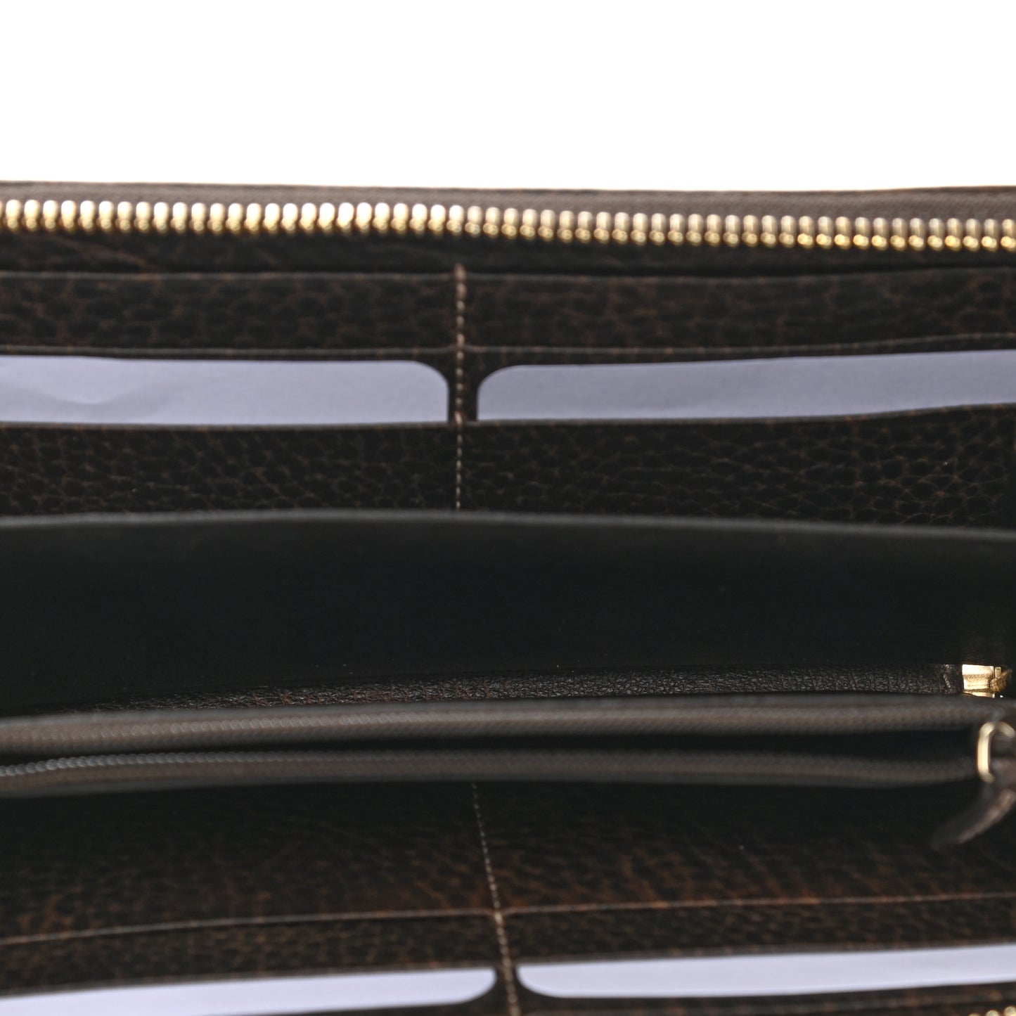Monogram Calfskin Bamboo Tassel Zip Around Wallet Beige Ebony Chocolate