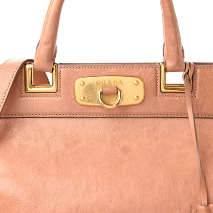 Prada Glace Calf Frame Satchel Cammeo 10 of 11