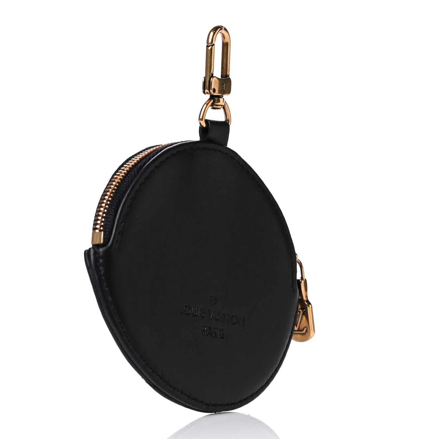 Louis Vuitton Calfskin New Wave Multi Pochette Round Coin Purse Black 2 of 5