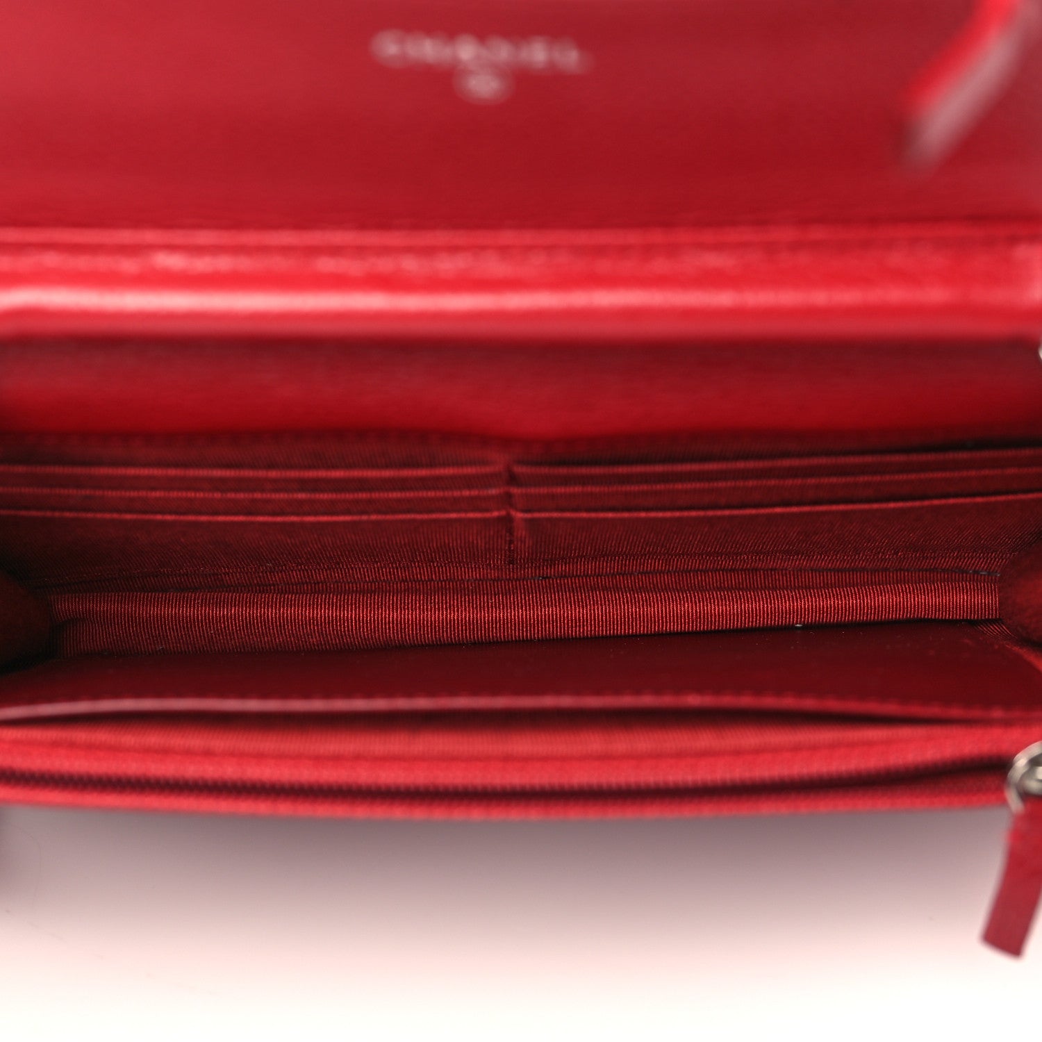 Chanel Caviar Quilted Wallet On Chain WOC Red 5 of 10