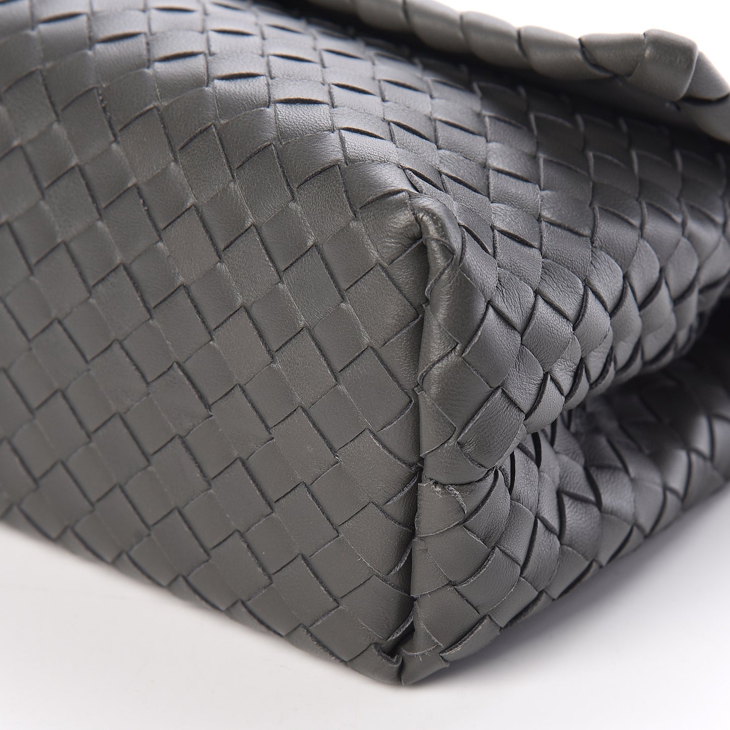 Nappa Intrecciato Medium Olimpia Bag Light Grey