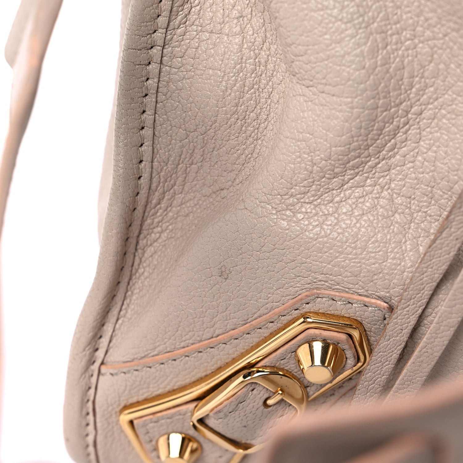 Balenciaga Chevre Gold Hardware Metallic Edge City Beige Praline 29 of 33
