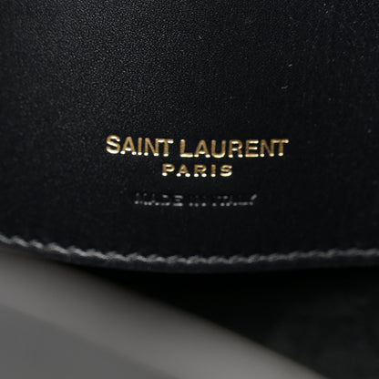 Saint Laurent Smooth Shiny Calfskin Monogram Le 37 Bucket Bag Black 7 of 11