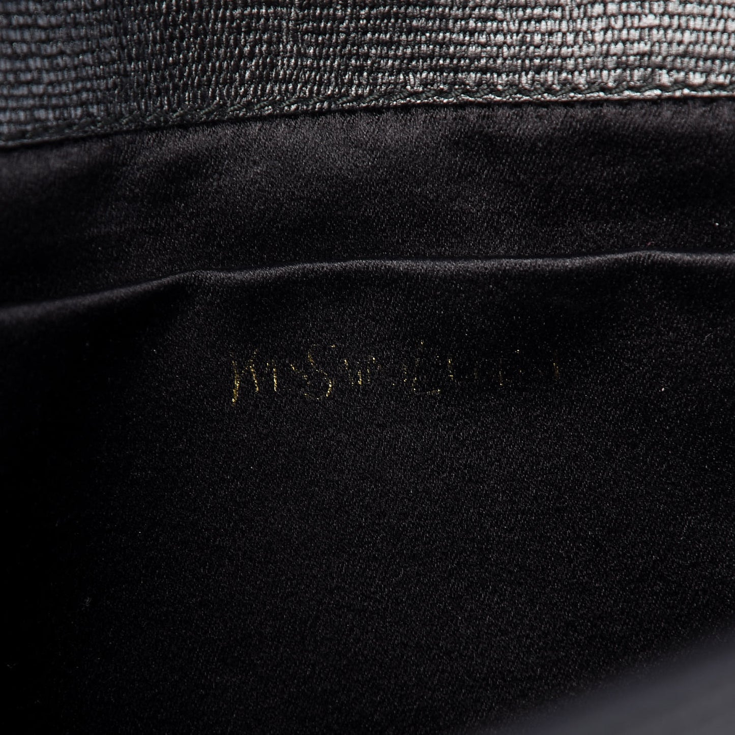 Textured Calfskin Classic Y Ligne Clutch Black