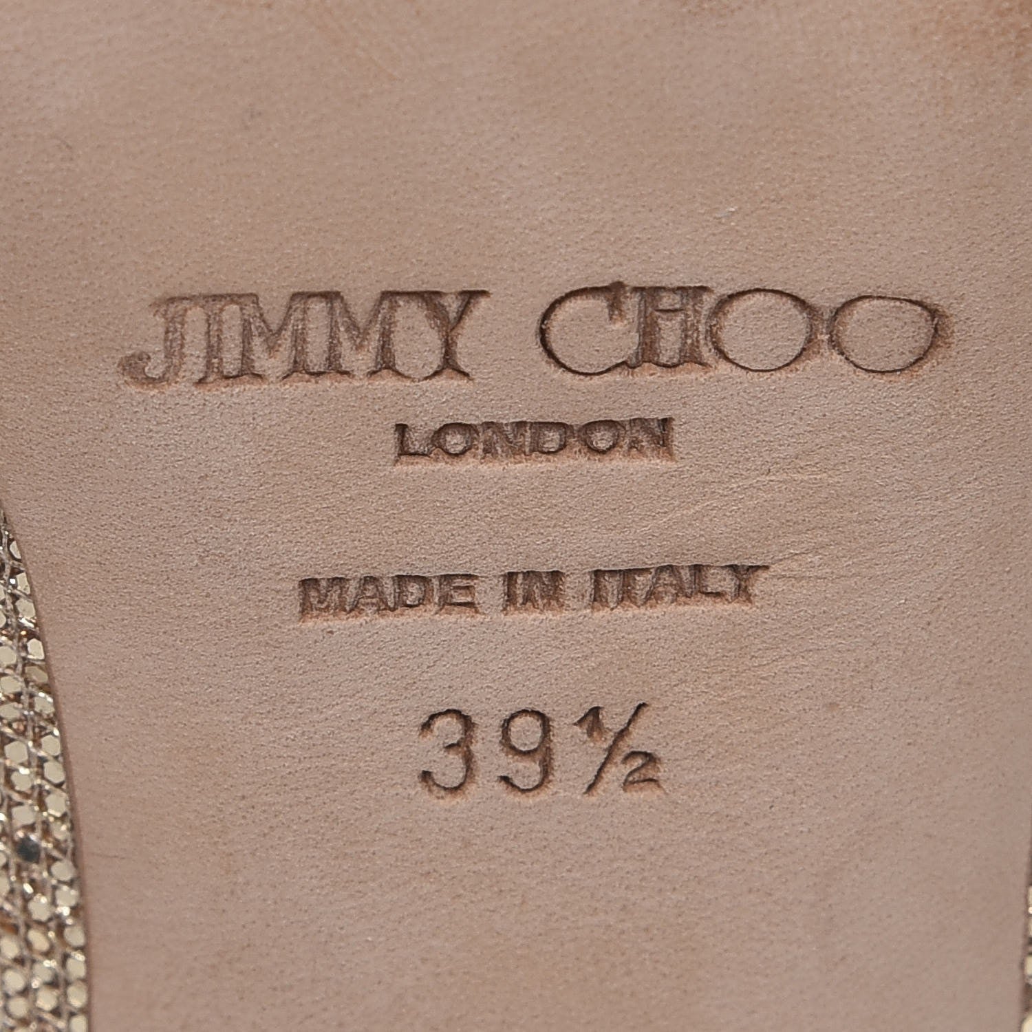 Jimmy Choo Glitter Fabric Nova Pumps 39.5 Gold 8 of 10