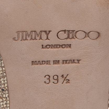 Jimmy Choo Glitter Fabric Nova Pumps 39.5 Gold 8 of 10