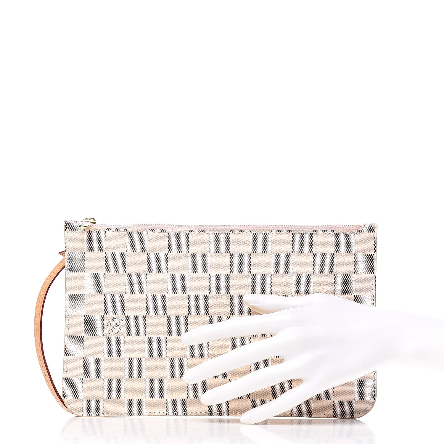Louis Vuitton Damier Azur Neverfull MM GM Pochette Rose Ballerine 2 of 7