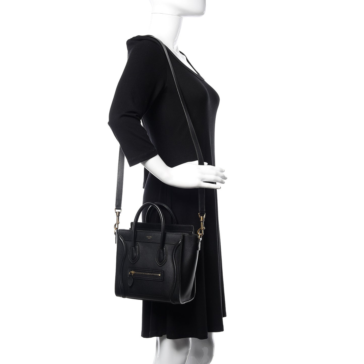 Smooth Calfskin Nano Luggage Black