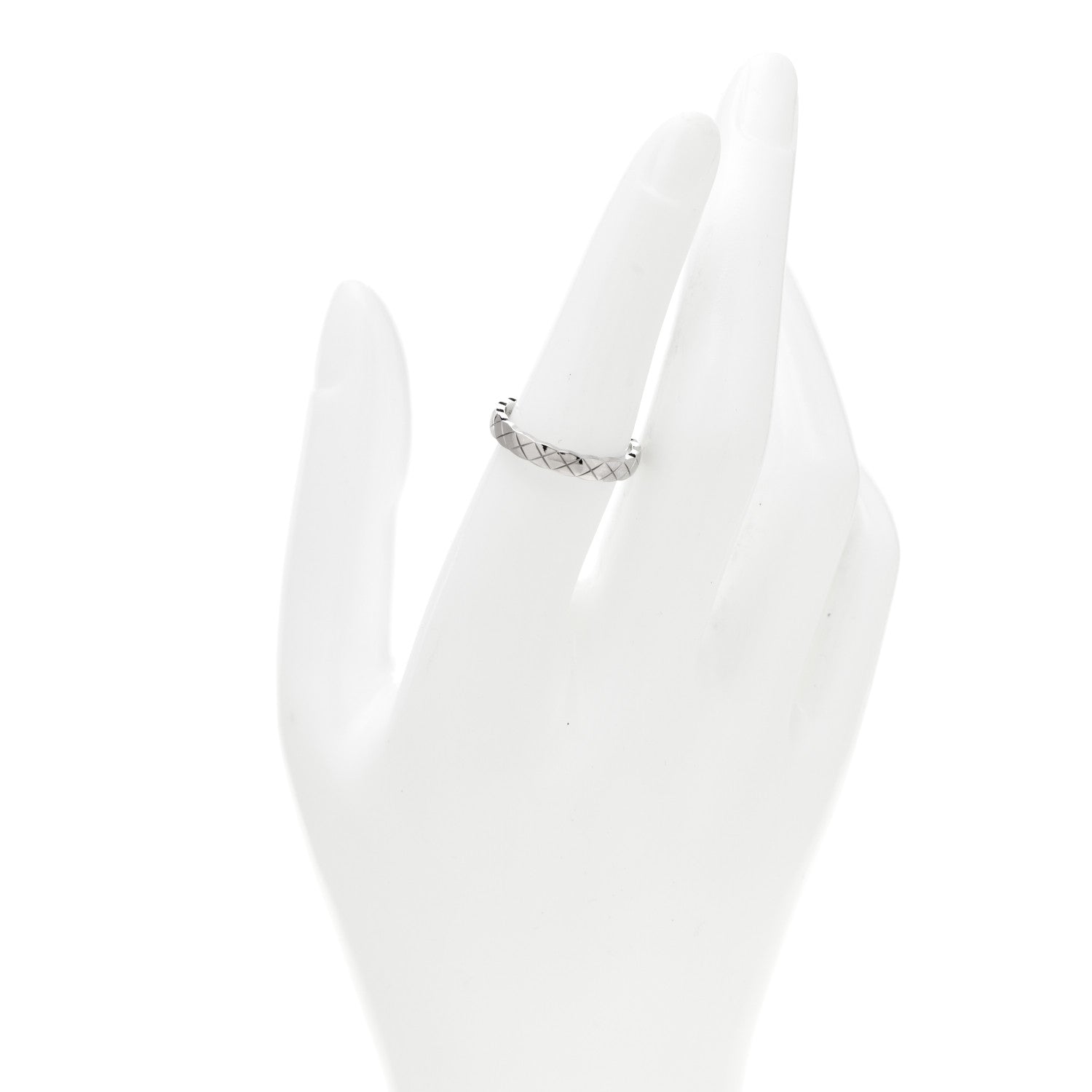Chanel 18K White Gold Mini Coco Crush Ring 54 6.75 2 of 6