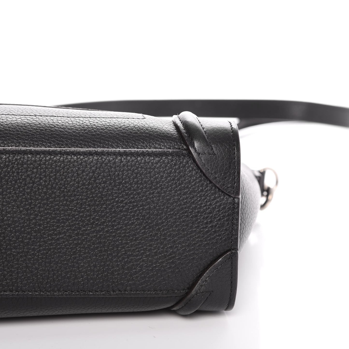 Drummed Calfskin Nano Luggage Black