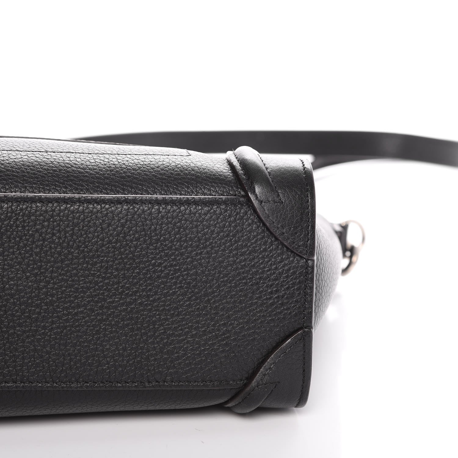 Celine Drummed Calfskin Nano Luggage Black 9 of 9