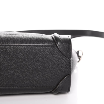 Celine Drummed Calfskin Nano Luggage Black 9 of 9