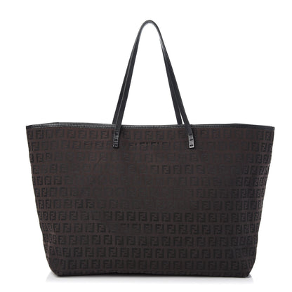 Fendi Zucchino Large Shopper Tote Brown 1 of 8