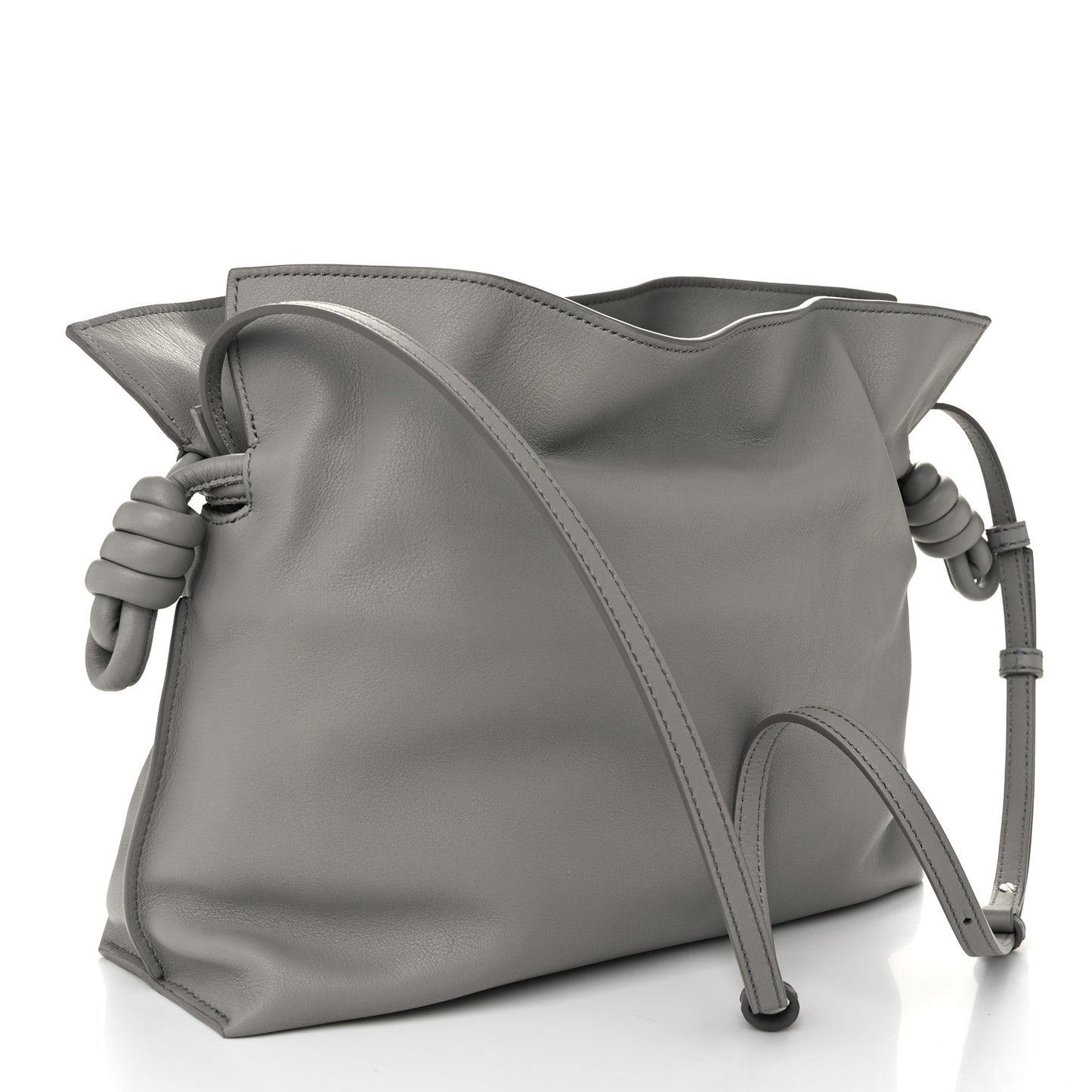 Nappa Medium Flamenco Knot Bag Ghost