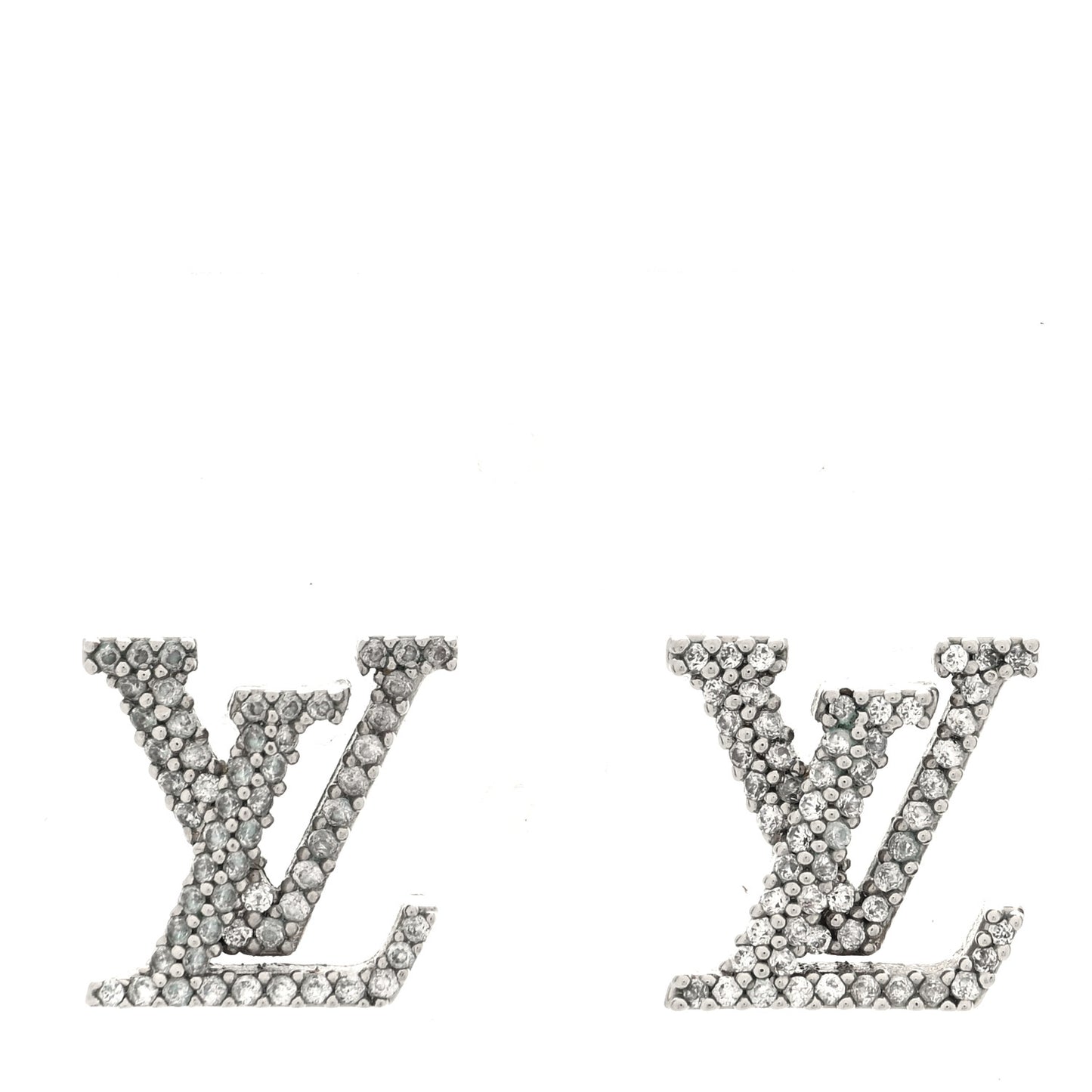 Crystal LV Iconic Earrings Silver